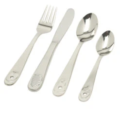 Van Kempen & Begeer Junior Bestek Rupsje Nooitgenoeg Rvs 4-delig