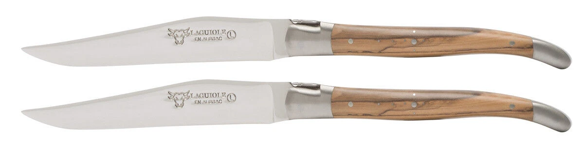 Laguiole en Aubrac Shepherd's Cross steakmes 11,5 cm olijfhout 2 stuks Laguiole En Aubrac Shepherd's Cross Steakmes 11,5 Cm Olijfhout 2 Stuks -Servieswinkel 7644 41263 1