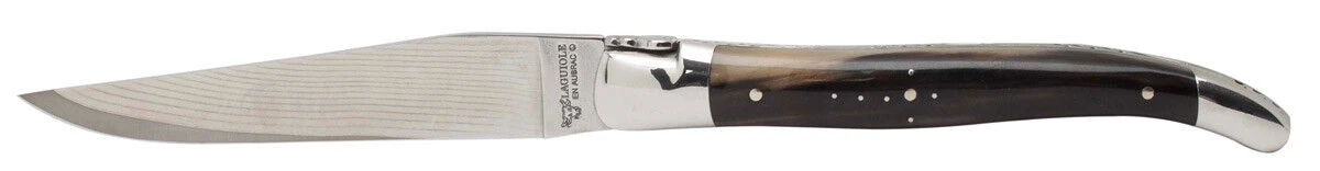Laguiole en Aubrac klap-steakmes 12 cm Pointe de Corne Laguiole En Aubrac Klap-steakmes 12 Cm Pointe De Corne -Servieswinkel 9476 59060 1