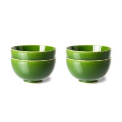 HK Living ACE7008 The Emeralds Dessertkom ø 12 Cm Keramiek Groen 4-delig