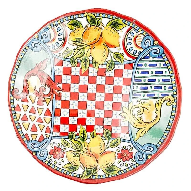 Oldenhof Scacci schaal ø 41 cm melamine Oldenhof Scacci Schaal ø 41 Cm Melamine -Servieswinkel arca serving plate red 42 cm