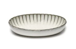 Serax INKU By Sergio Herman Serveerschaal Ovaal 19 X 13 Cm H 3,7 Cm Aardewerk Wit