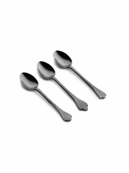 Serax Merci Mix 4-5-6 koffielepel antraciet stone wash 3 stuks Serax Merci Mix 4-5-6 Koffielepel Antraciet Stone Wash 3 Stuks -Servieswinkel coffee spoon merci mix 4 5 6 anthracite 1