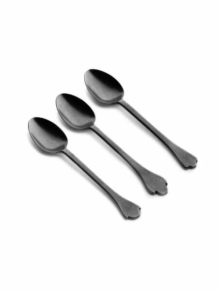 Serax Merci Mix 1-2-3 espressolepel antraciet stone wash 3 stuks Serax Merci Mix 1-2-3 Espressolepel Antraciet Stone Wash 3 Stuks -Servieswinkel dessert spoon merci mix 4 5 6 anthracite 1