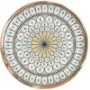 By Room Dienblad ø 40 Cm Mangohout Moroccan Print Bloemmotief Geel/groen -Servieswinkel dienblad geel groen