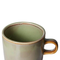 HK Living Chef Ceramics ACE7166 Kop En Schotel 220 Ml Aardewerk Moss Green -Servieswinkel moss3